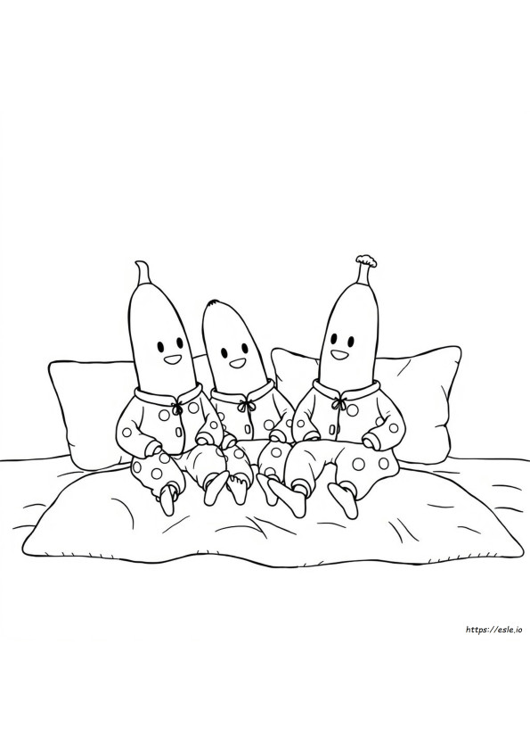Banane În Pijamale De Colorat
