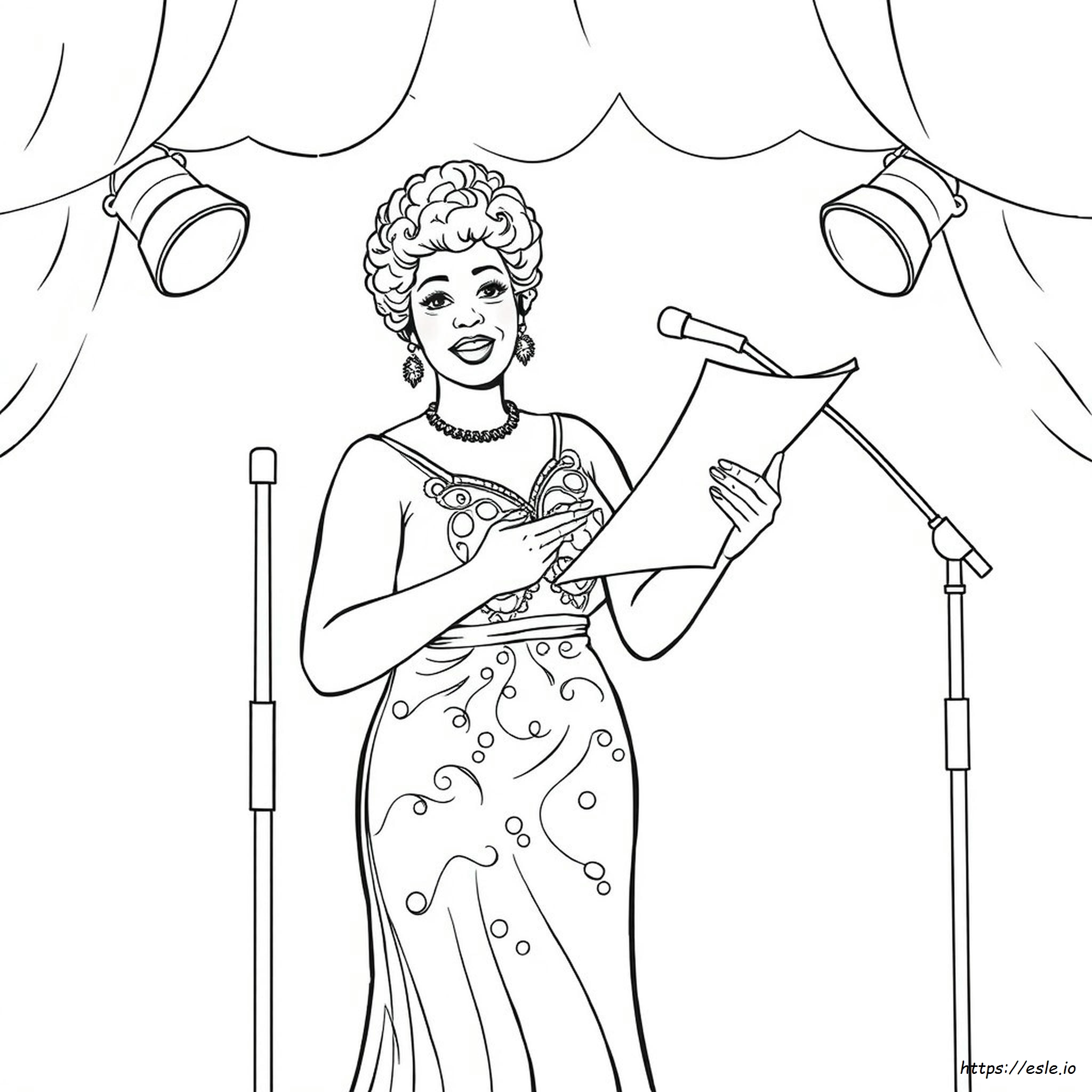 Ella Fitzgerald Gambar Mewarnai