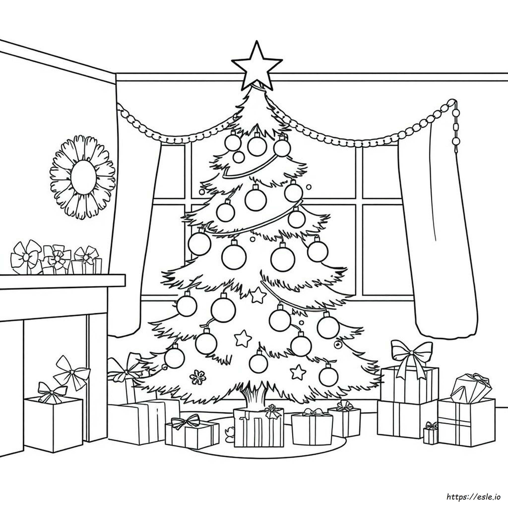 Dibujo Para Colorear Navidad Preescolar