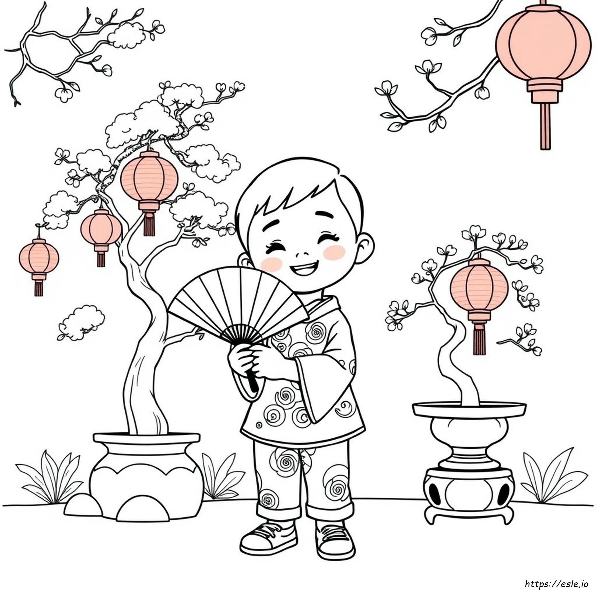 Asian American Coloring Pages