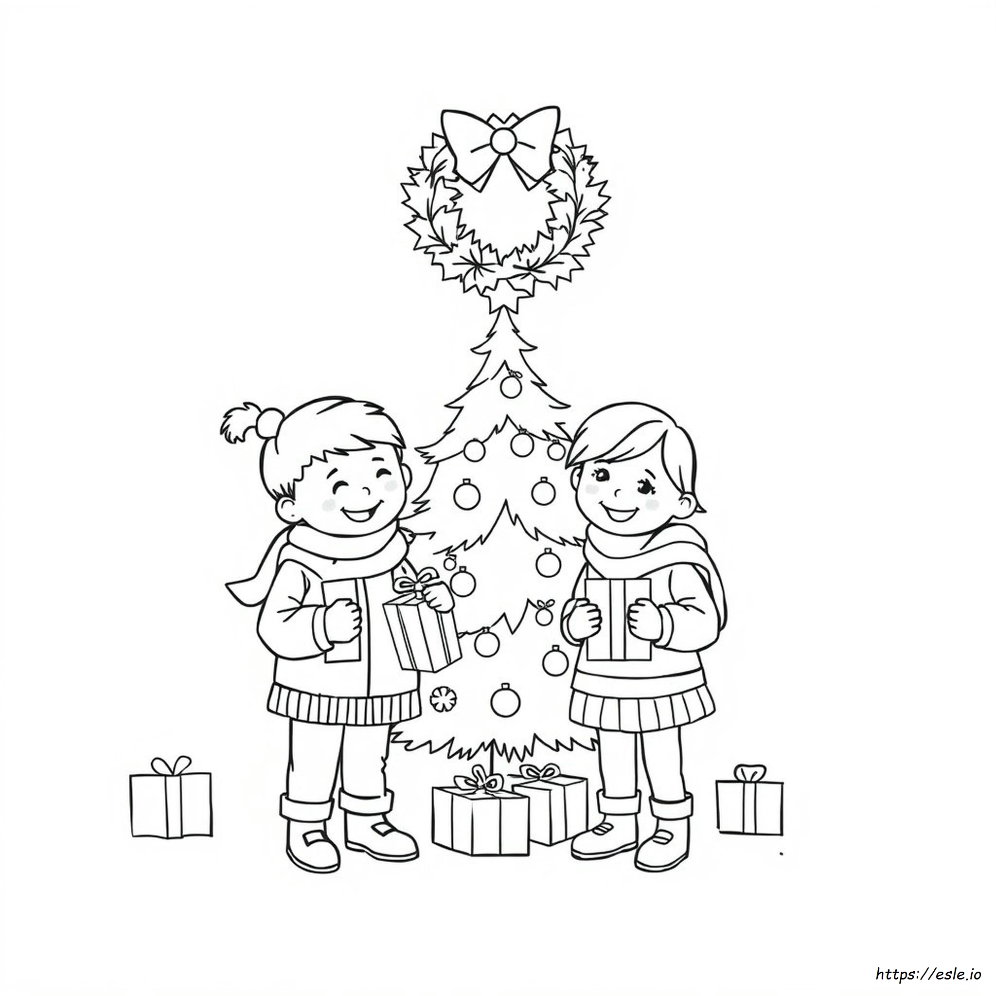 Coloriage Carte De Noël À Colorier Pour Enfants
