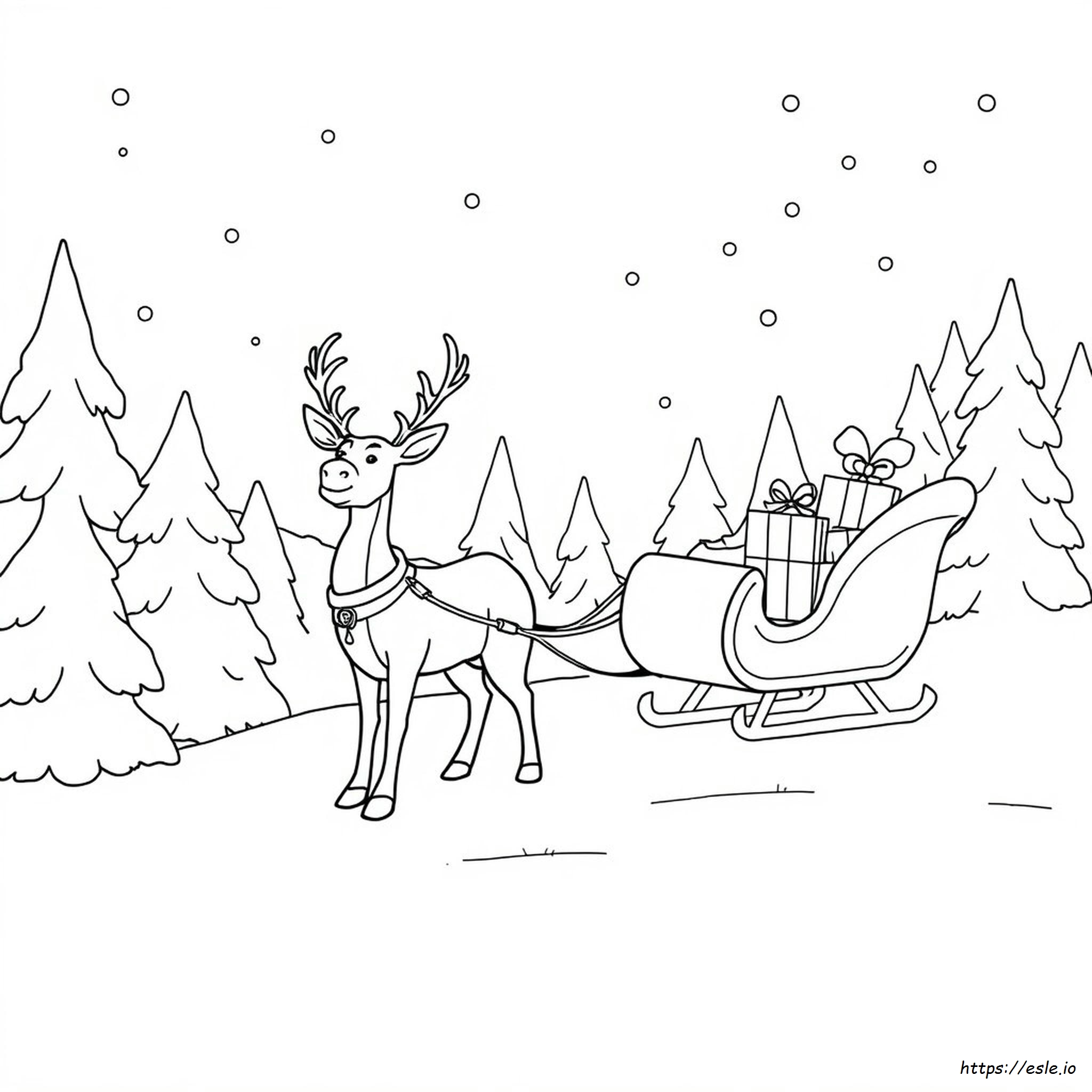 Coloriage Rudolph À Imprimer Gratuit