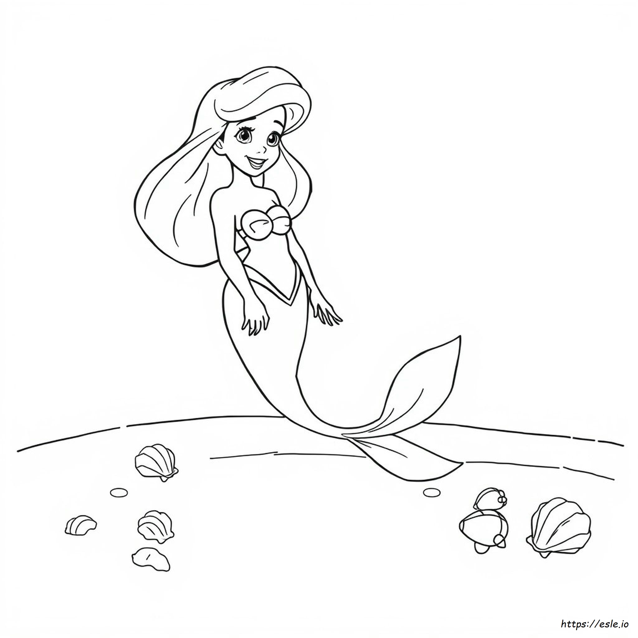 Human Ariel Coloring Pages