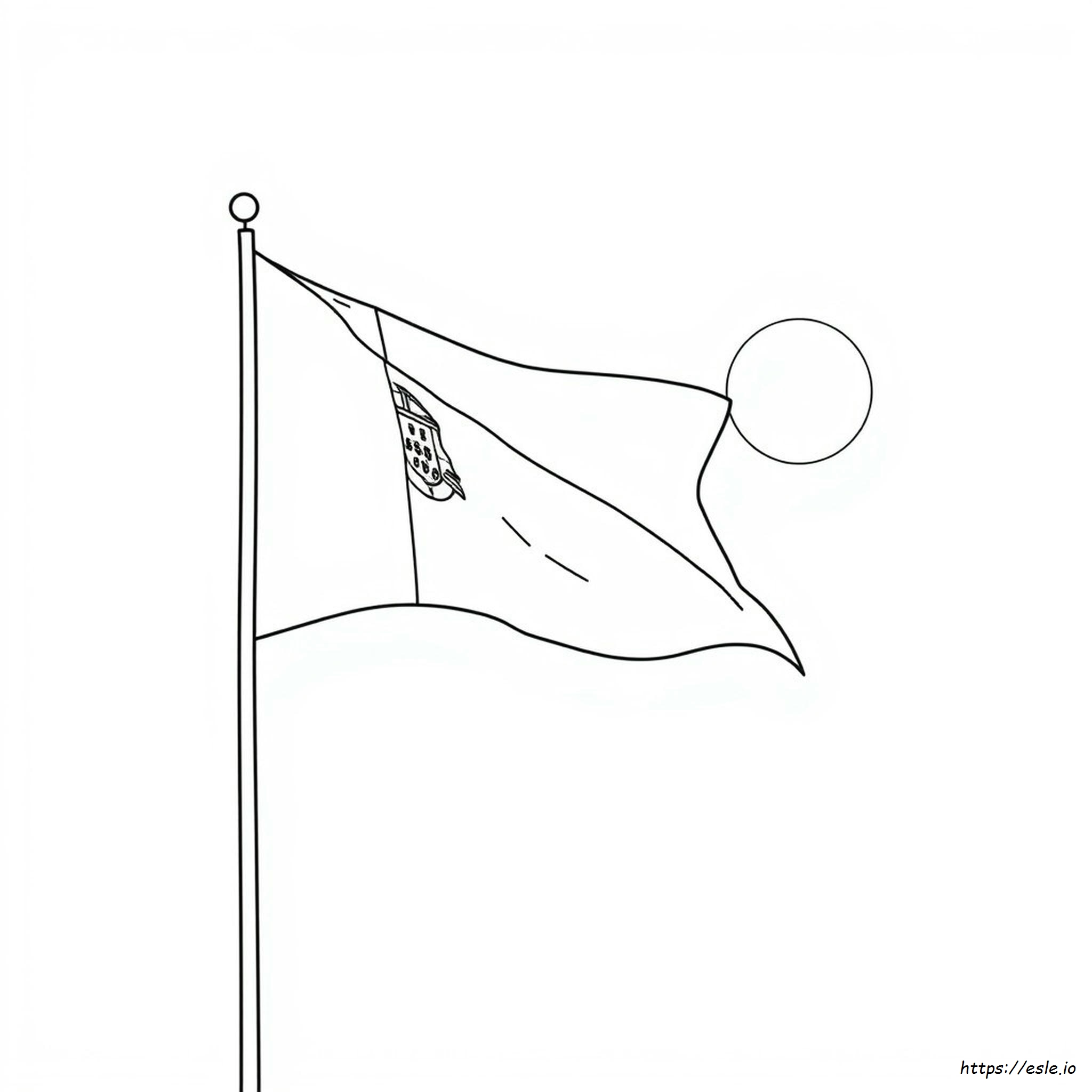 Coloring Portugal Flag Drawing