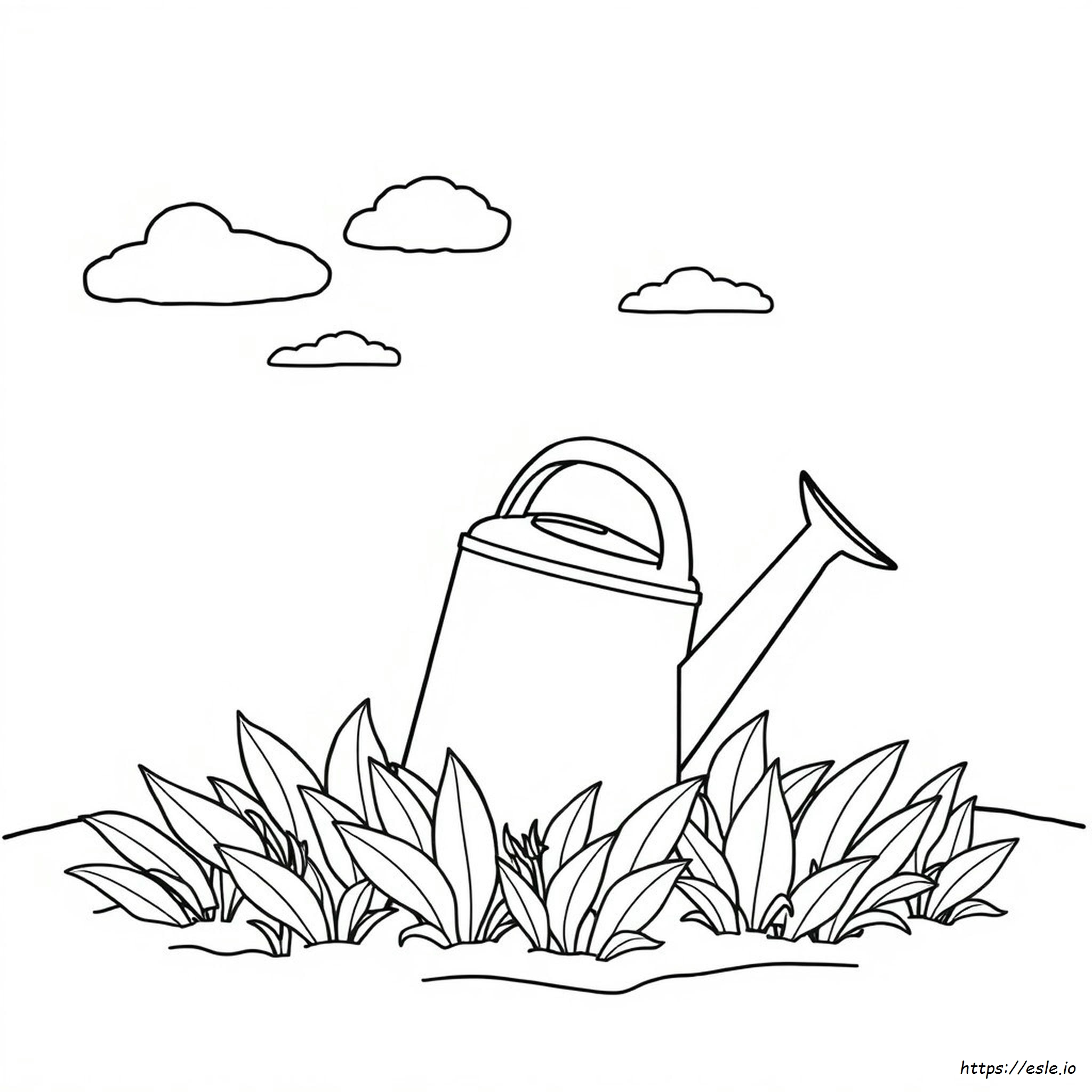 Printable Watering Can Coloring Page