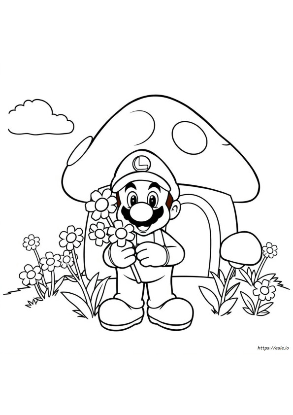 Daisy Mario Para Colorear