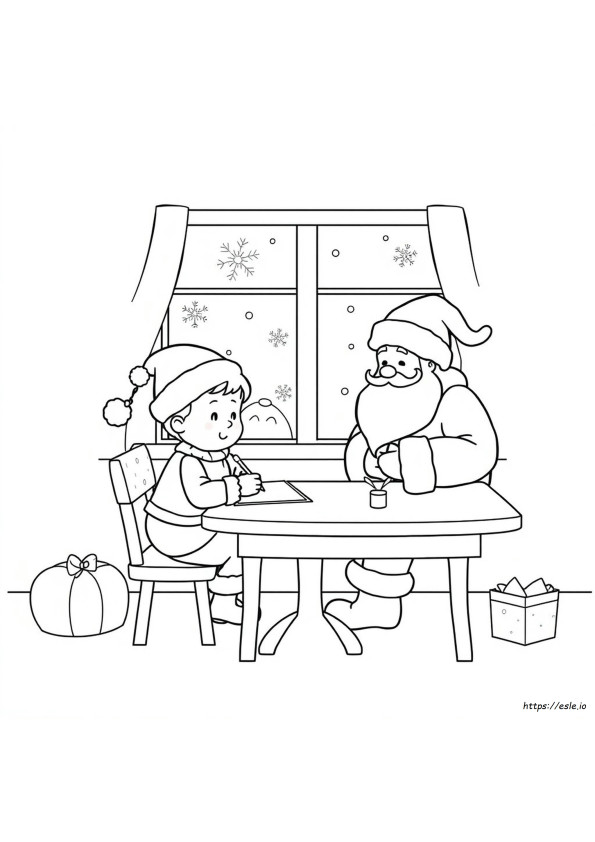 Lettre À Imprimer Au Père Noël À Colorier