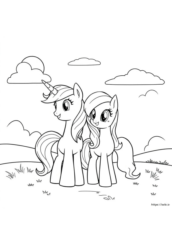 Applejack E Rainbow Dash Para Colorir