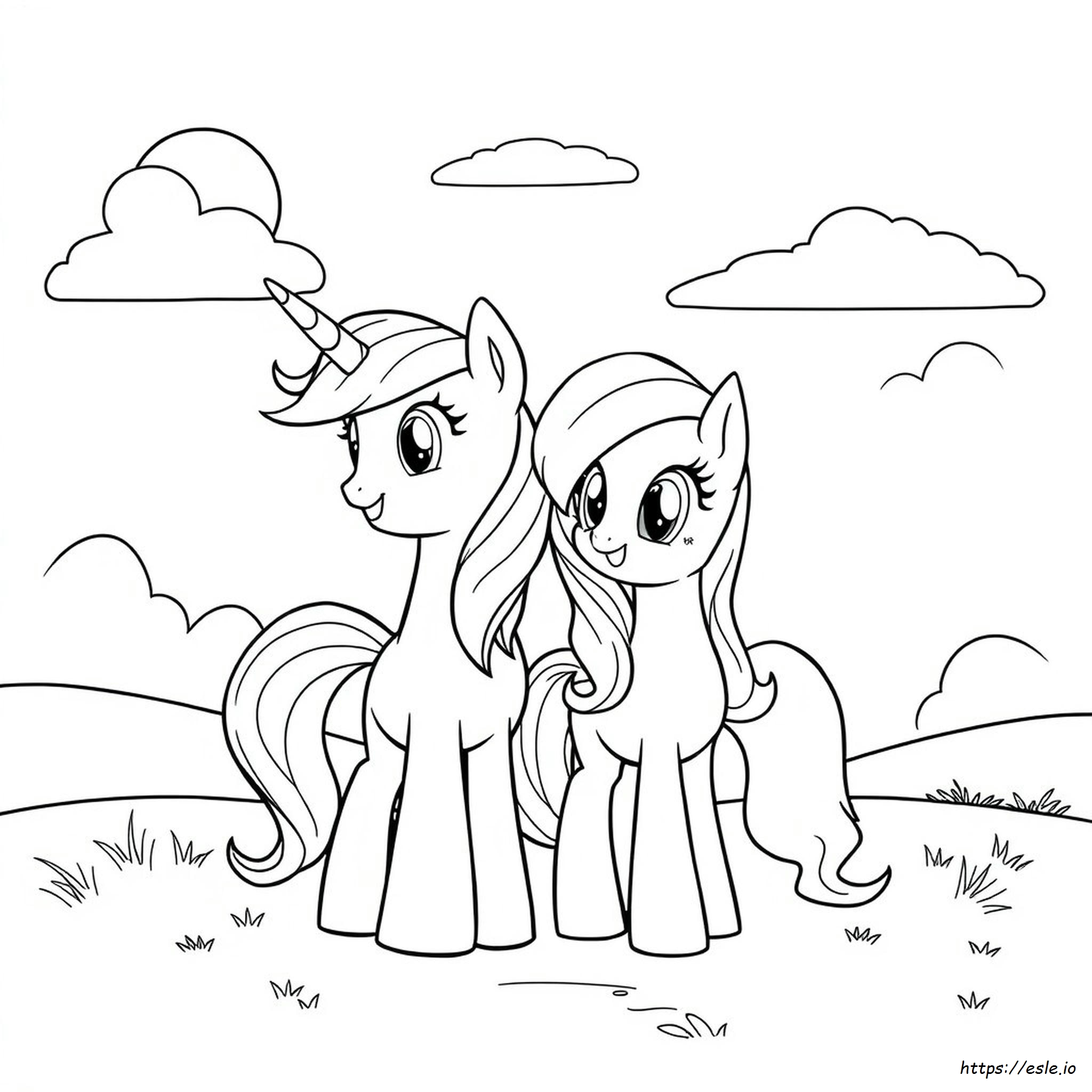 Applejack And Rainbow Dash Coloring Pages - Free Printable