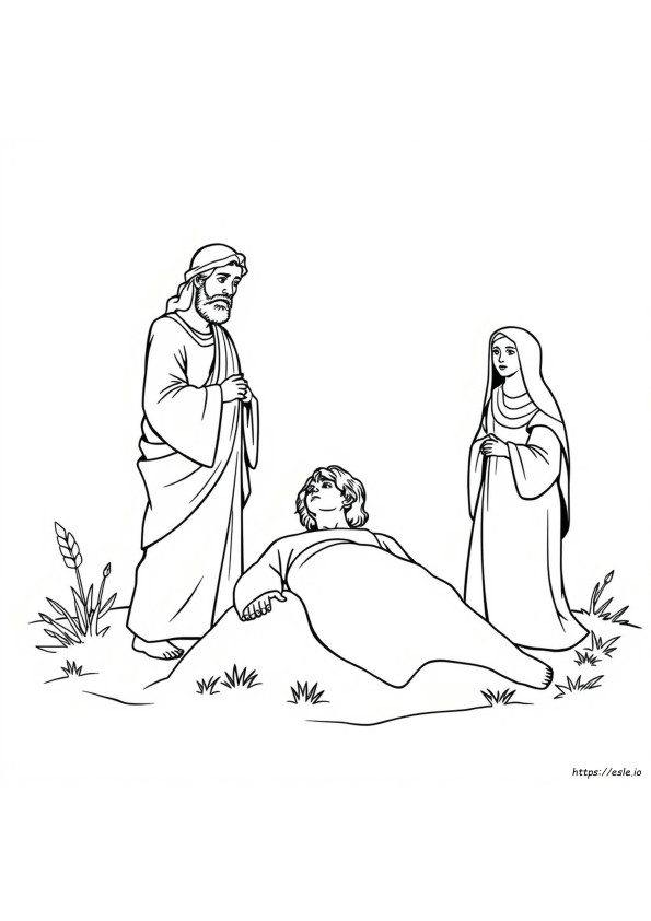Free Coloring Pages Jesus Raises Lazarus