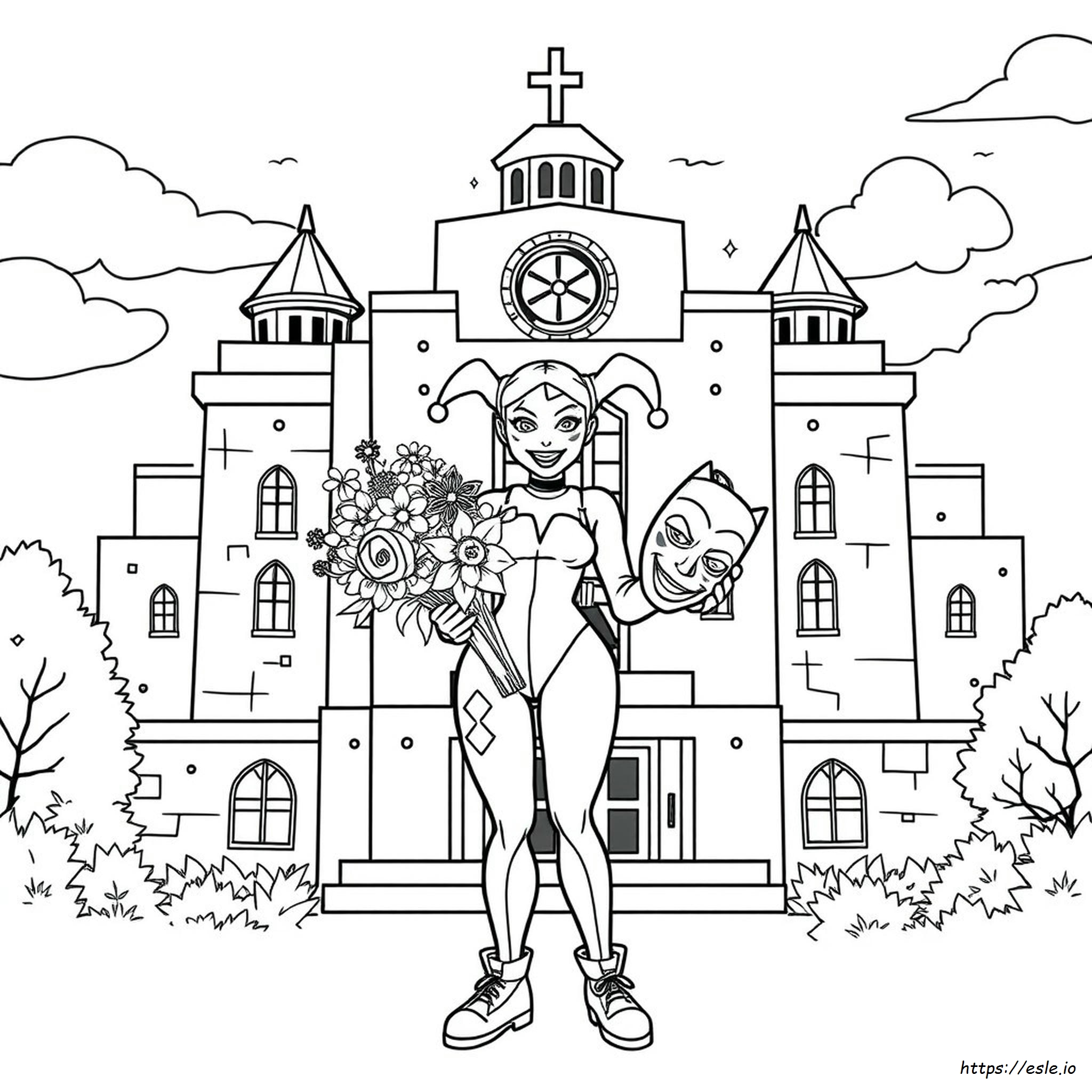 Harley Quinn Gambar Mewarnai - Gratis Untuk Dicetak