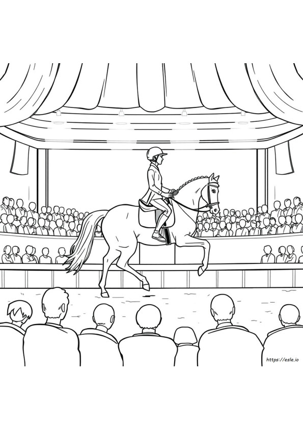 Horse Dressage Coloring Pages