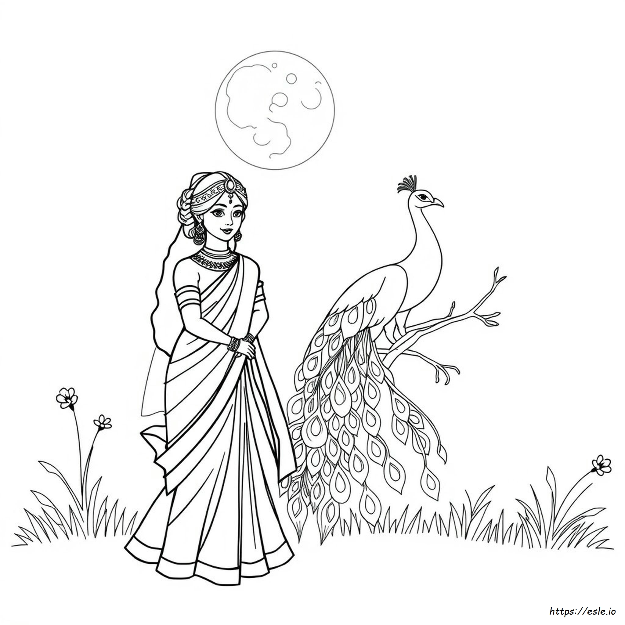 Indian Princess Coloring Page