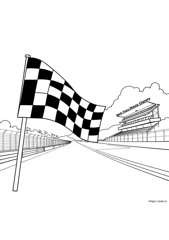 Bendera Kotak-Kotak Gambar Mewarnai