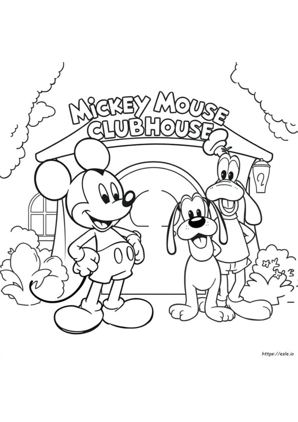 Free Printable Mickey Mouse Clubhouse Coloring Pages