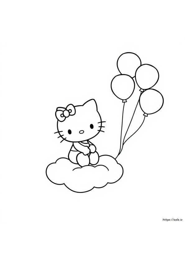 Hello Kitty Coloring Template