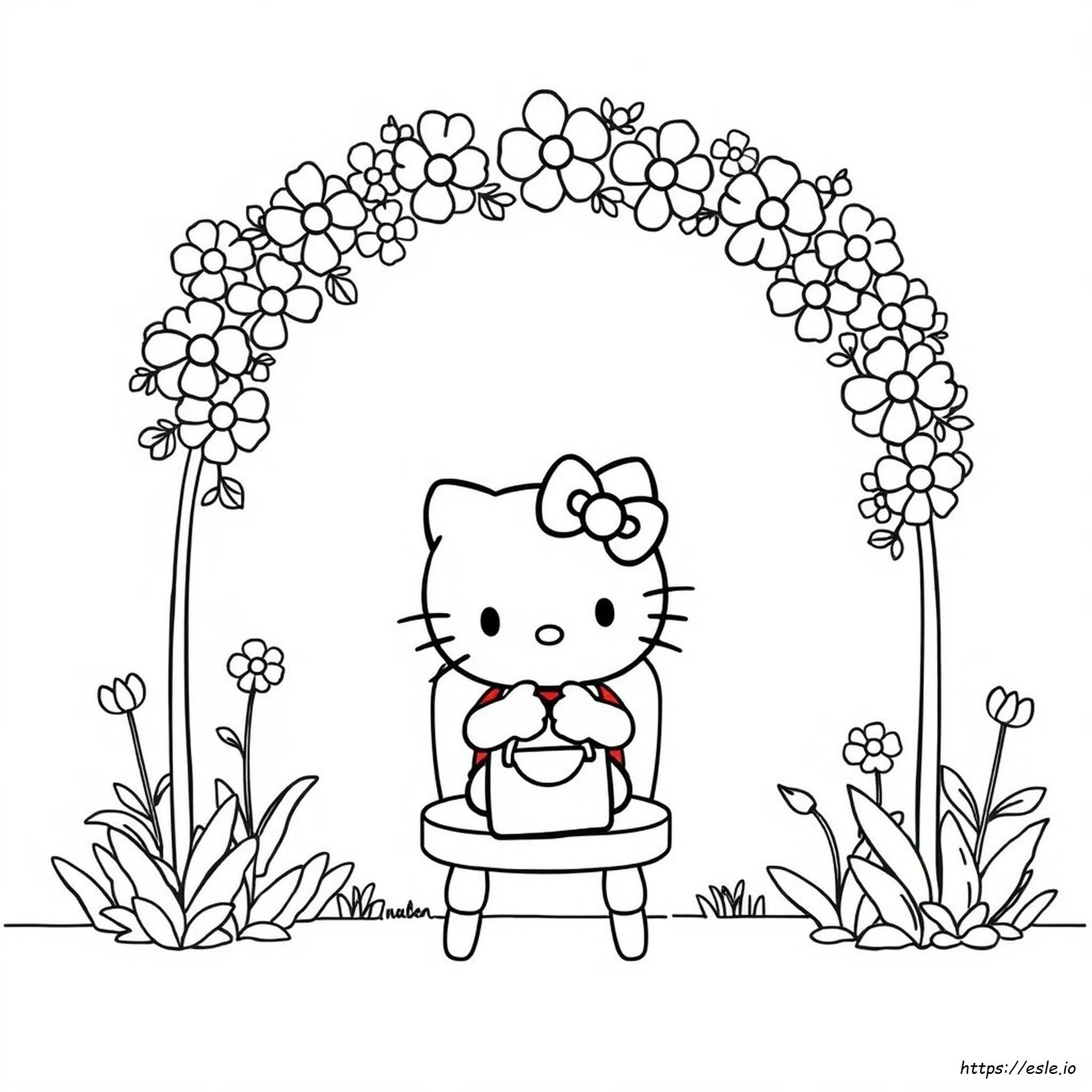 Gambar-Gambar Hello Kitty Untuk Diwarnai