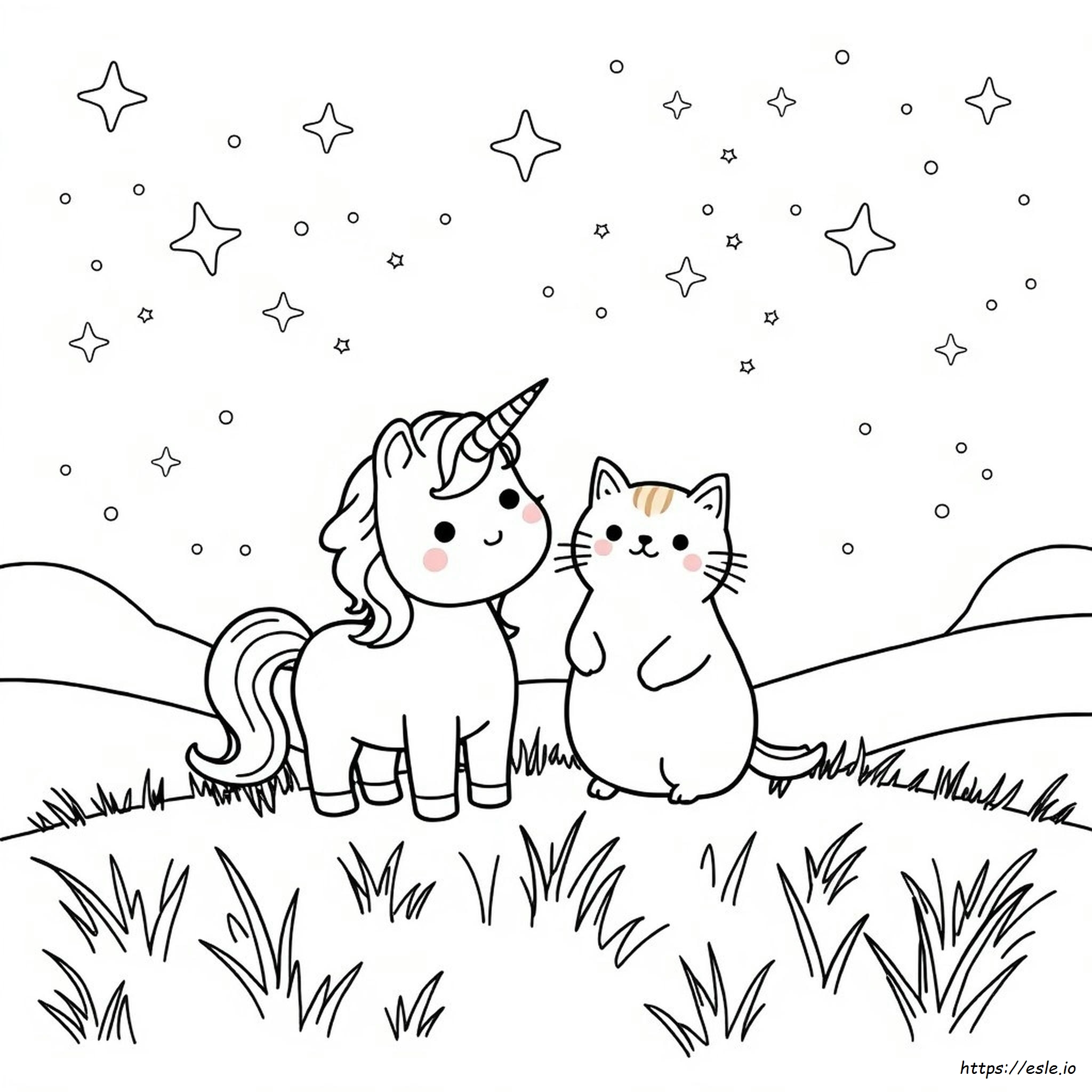 Unicorn Pusheen Cat Coloring Page - Free Printable PDF
