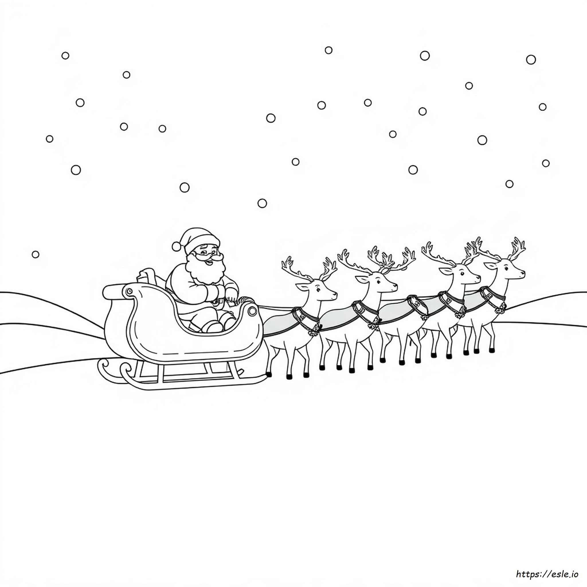 Free Printable Santa Sleigh Coloring Pages