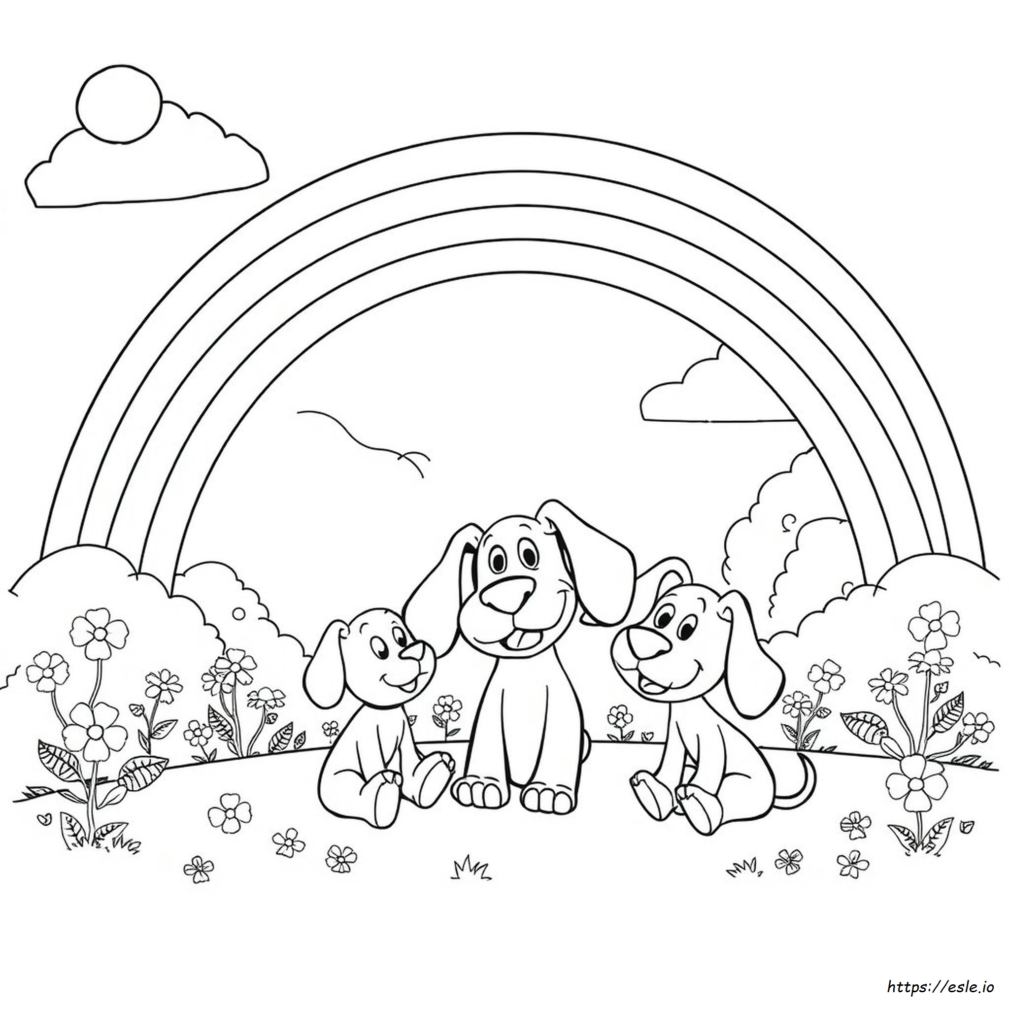 Blue Rainbow Friends Mewarnai Gambar