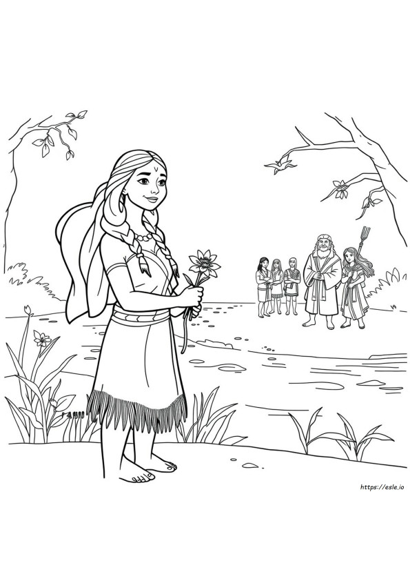 Coloriage Disney Pocahontas