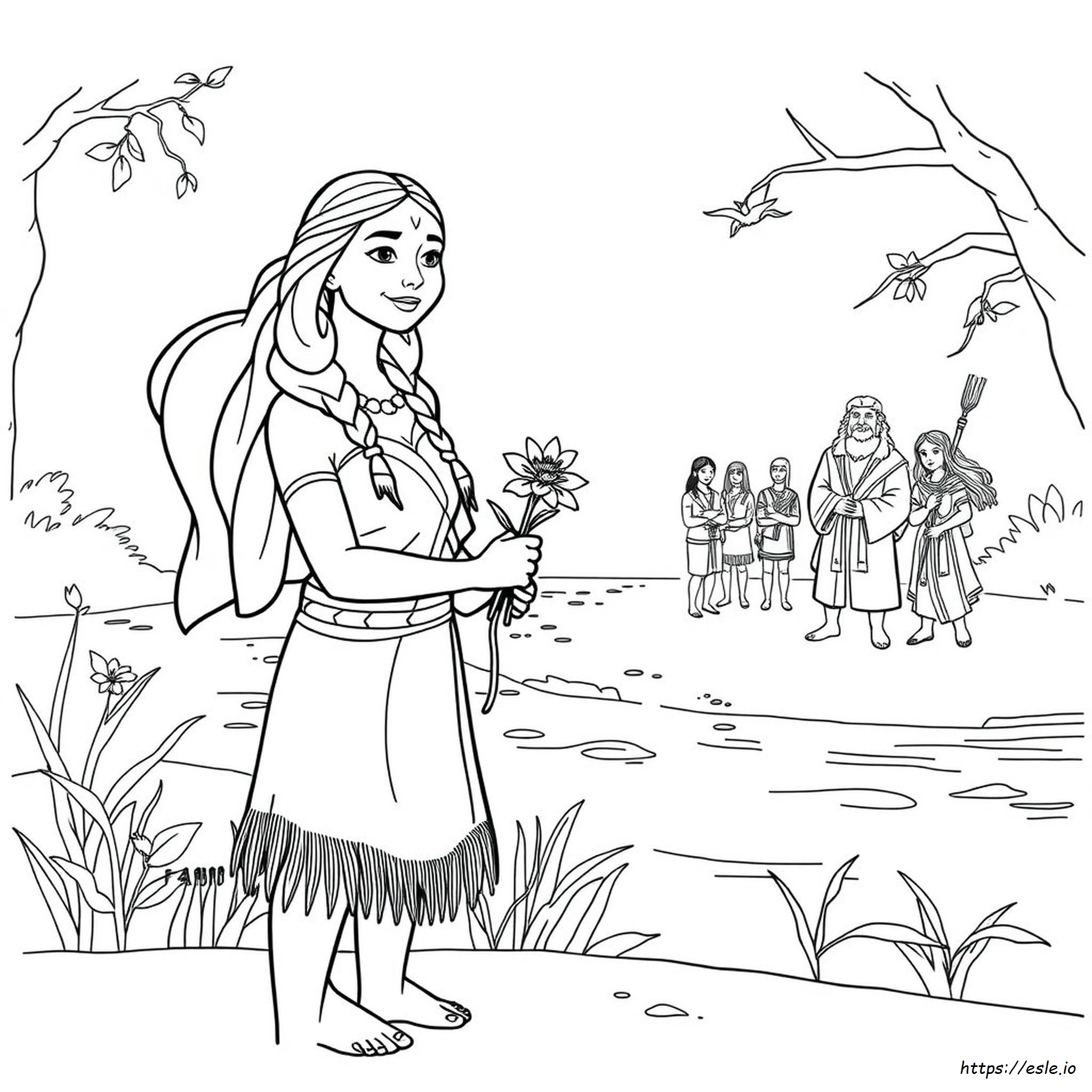 Disney Pocahontas Coloring Page - Free Printable