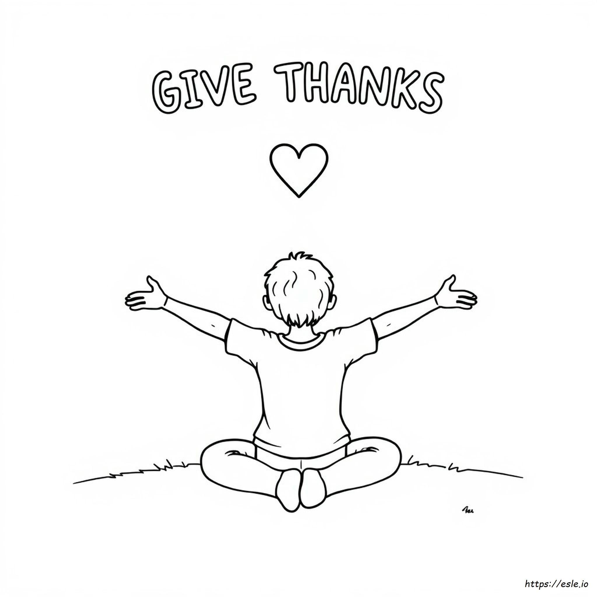 Give Thanks Coloring Page Printable