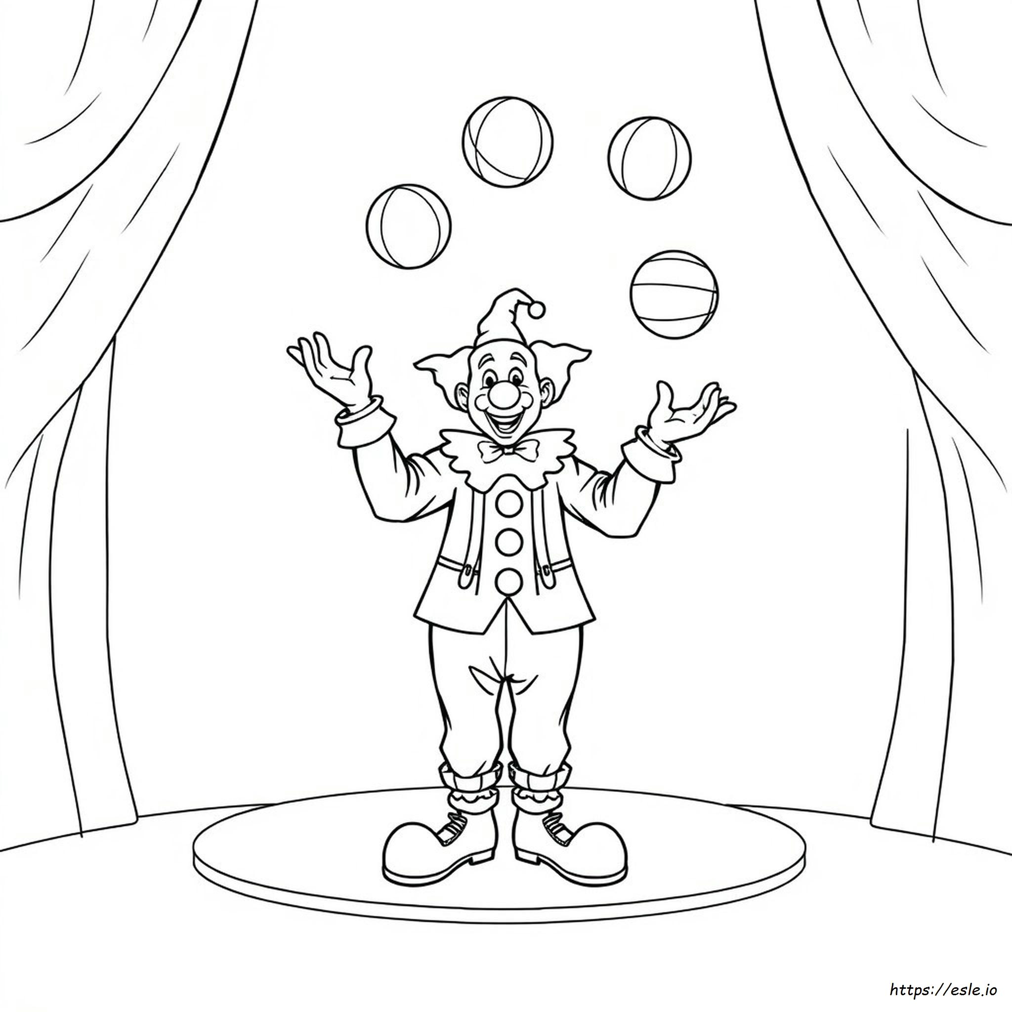 Clown Coloring Page - Free Printable