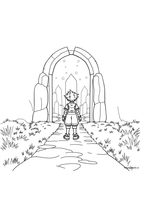 Kingdom Hearts Para Colorir