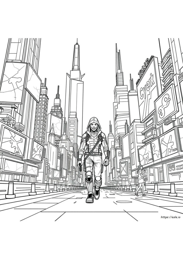 Cyberpunk 2077 Coloring Book