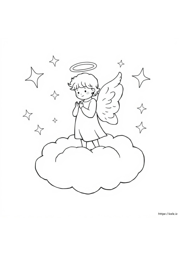 天使の無料ぬりえ