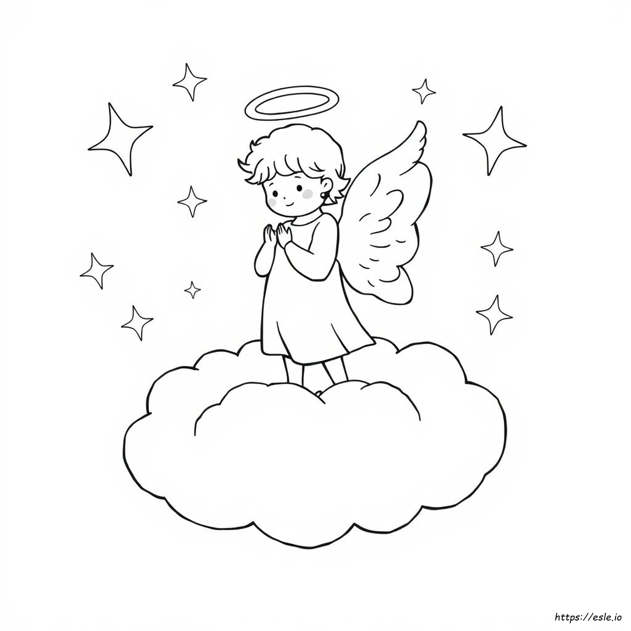 Dibujo Para Colorear De Un Ángel
