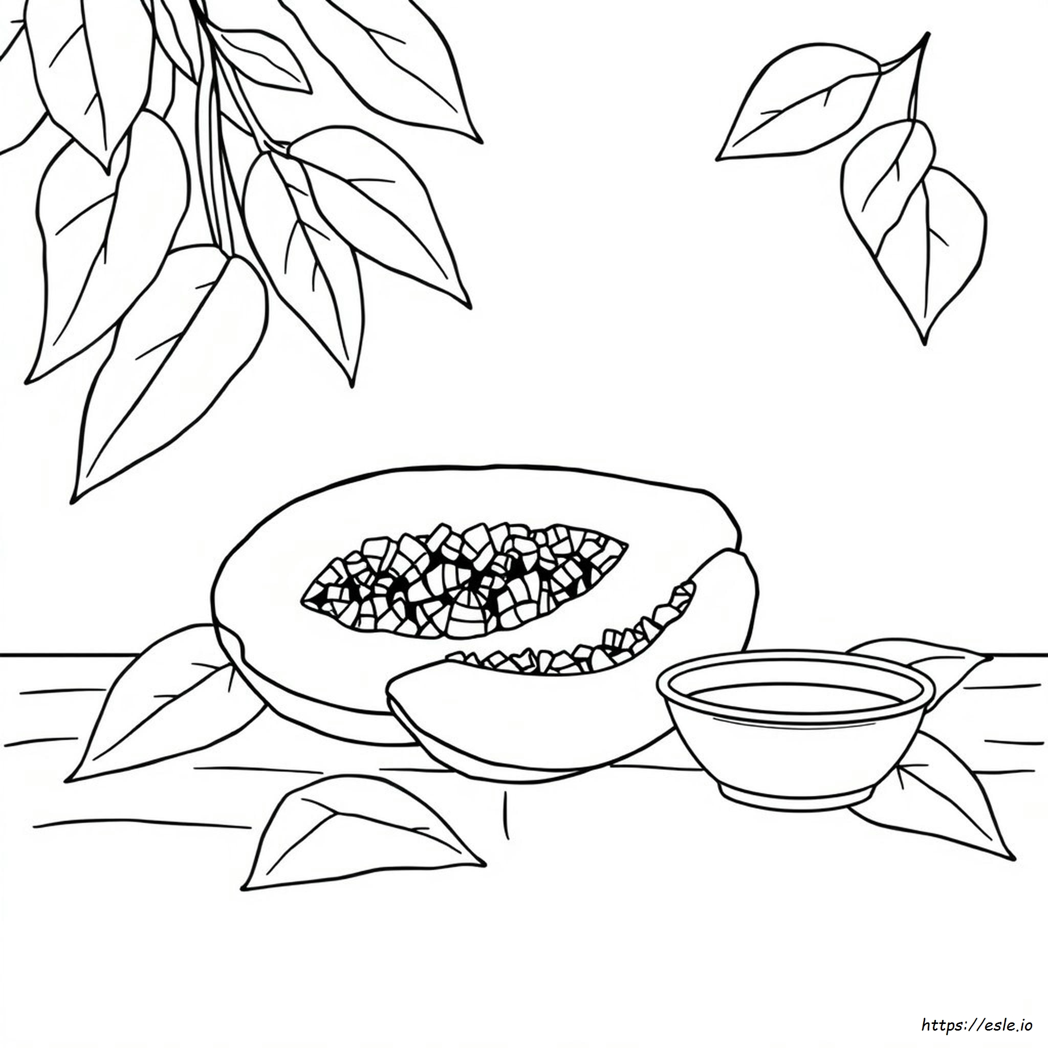 Dibujo De Papaya Para Colorear