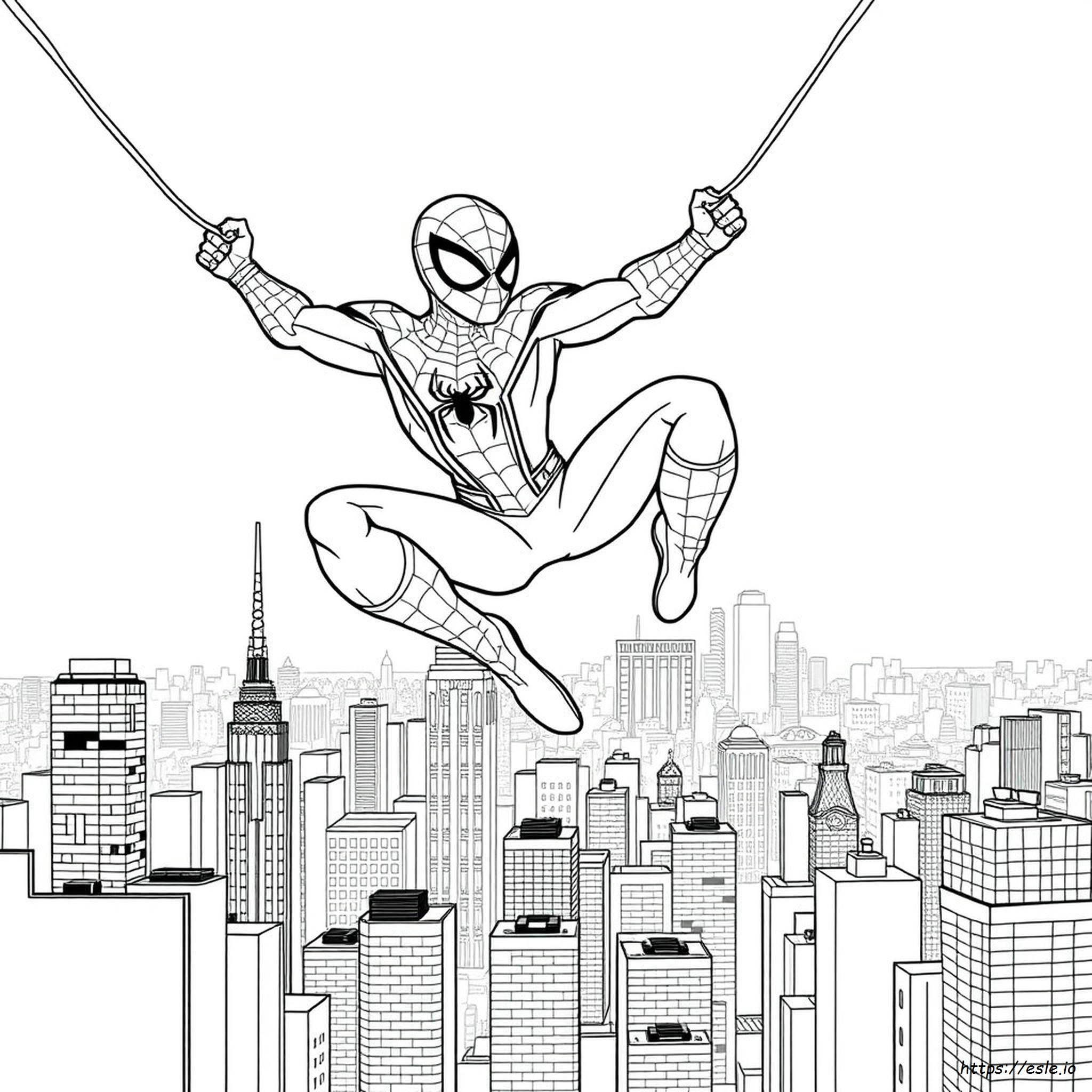 Gambar Mewarnai Spiderman Keren