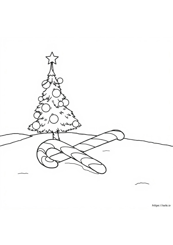 Christmas Candy Coloring Page Printable