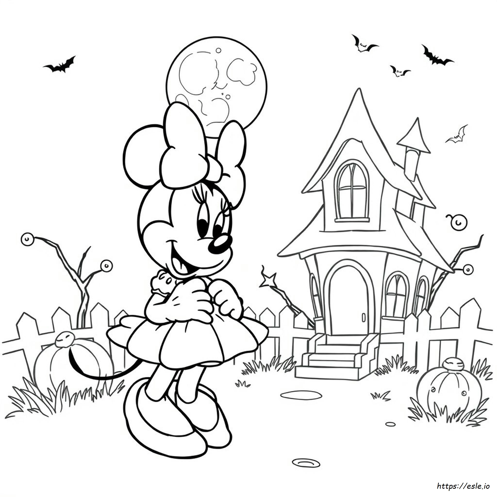 Minnie Mouse Halloween Coloring