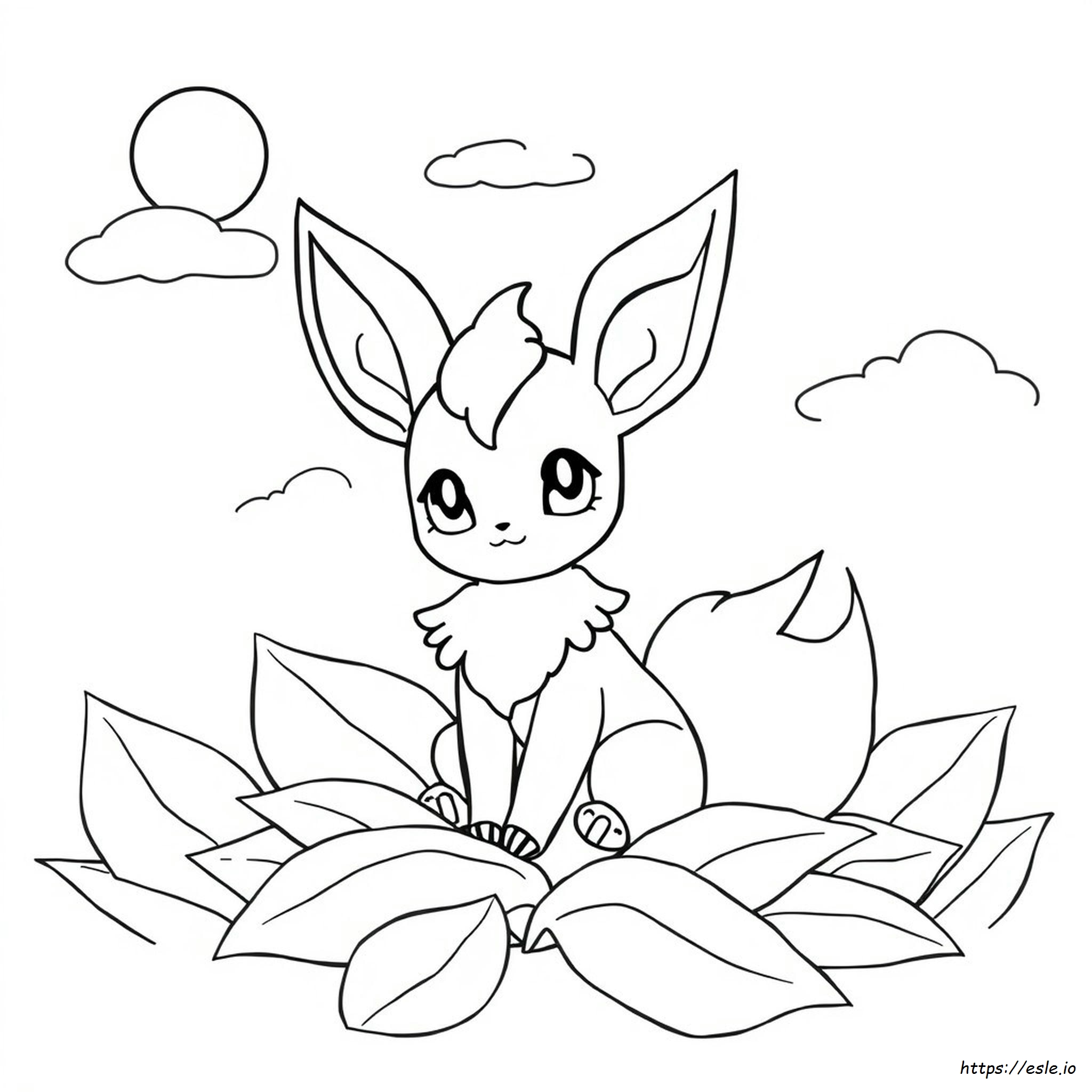 Cute Leafeon Coloring Page