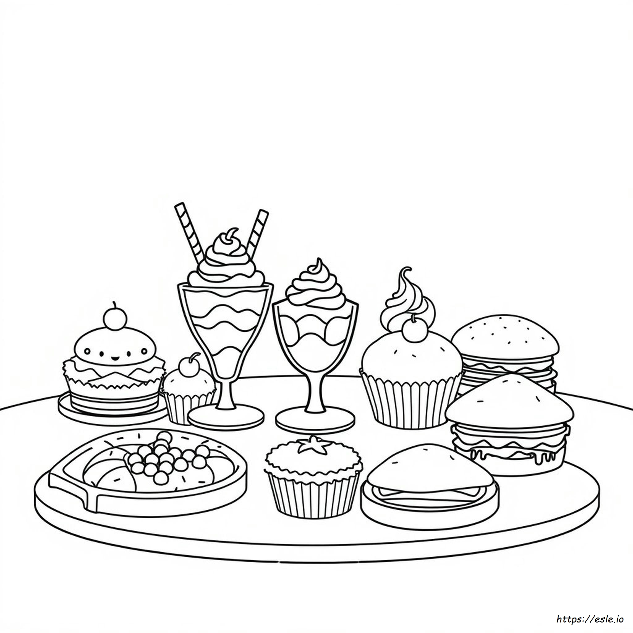 Coloring Of Food - Free Printable Pages