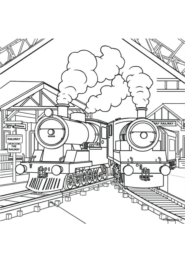 Locomotive Coloring Pages