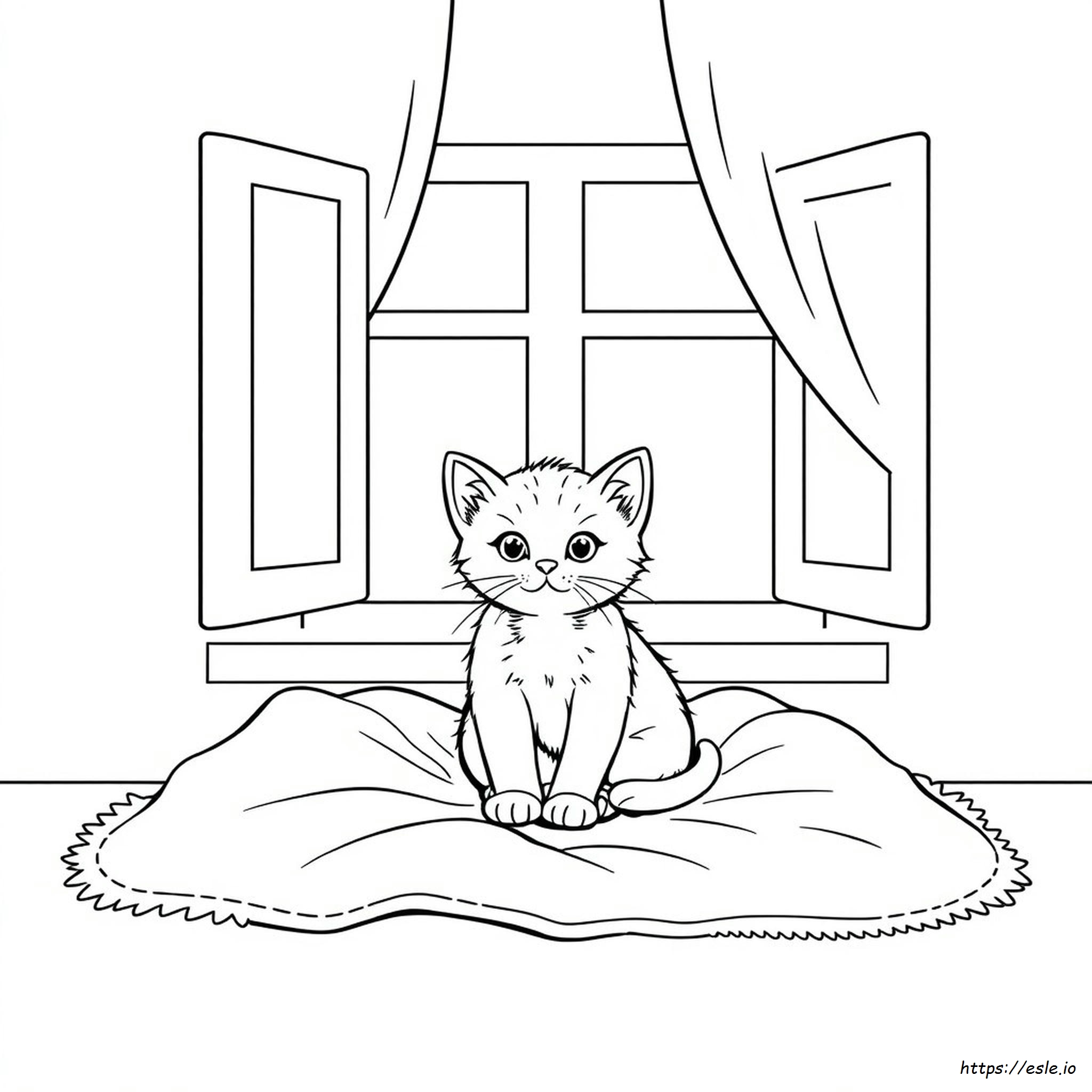 Colouring Pictures Of Kittens - Free Printable Coloring Page