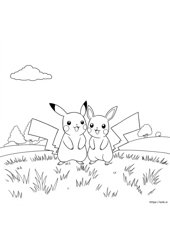 Pikachu És Raichu Színező Oldalak