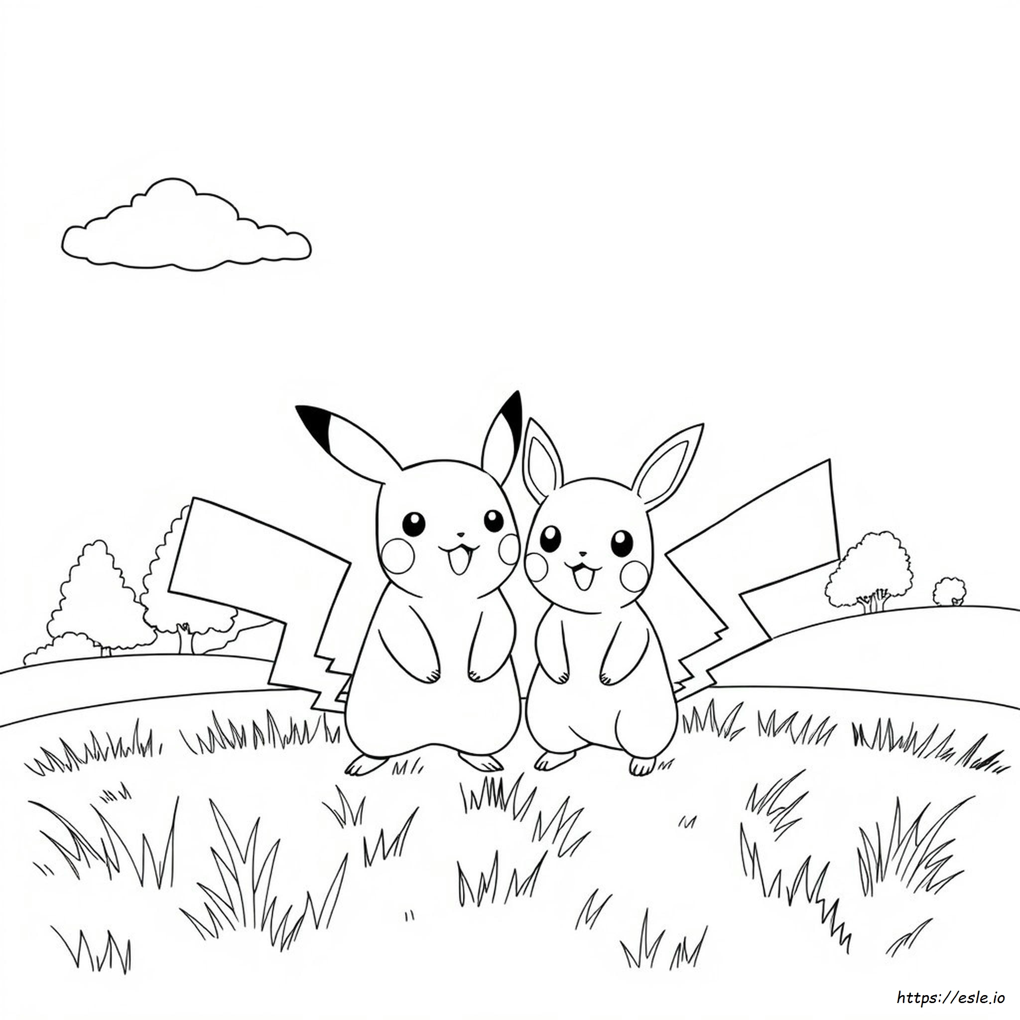 Pikachu And Raichu Coloring Pages