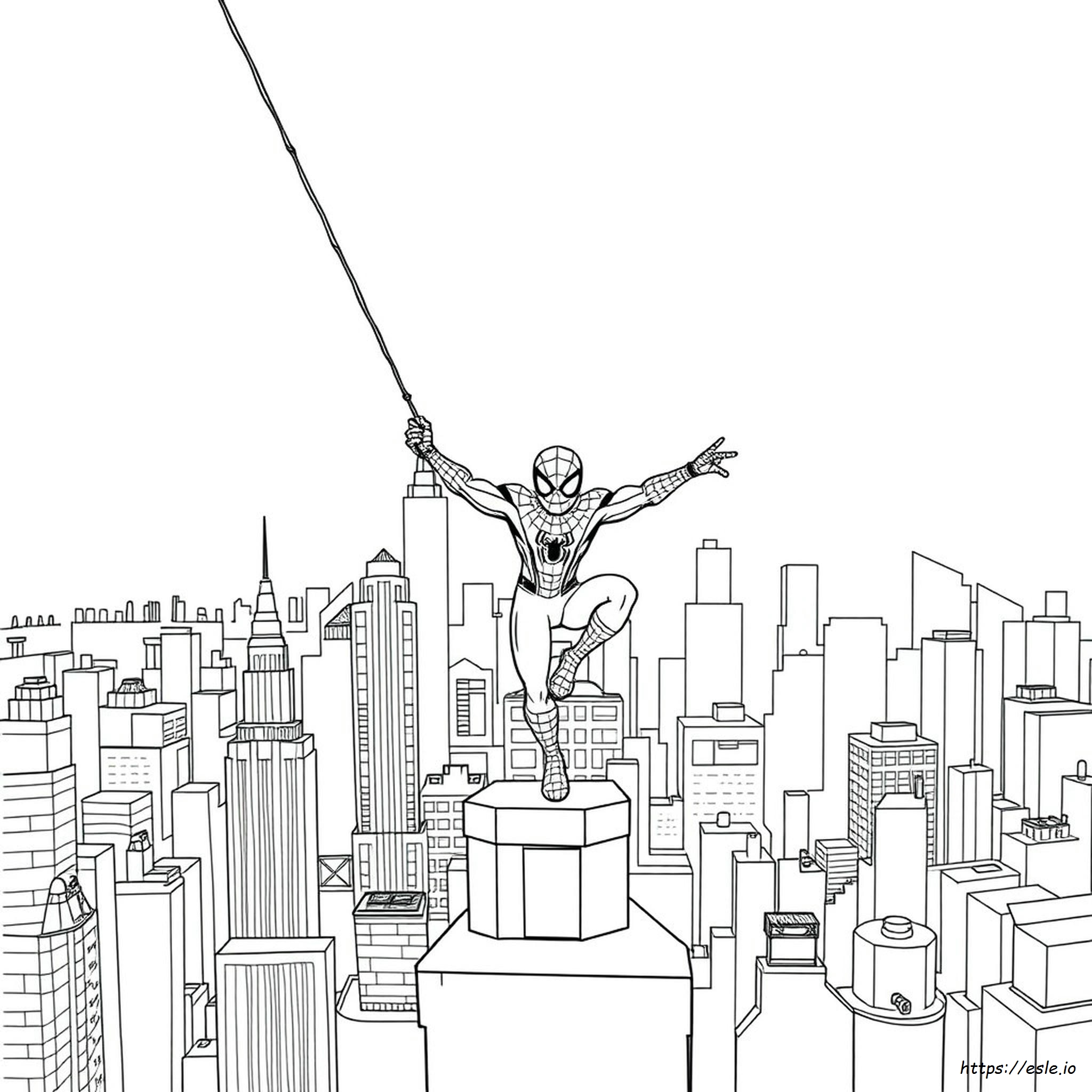 Gambar Mewarnai Spiderman Tom Holland