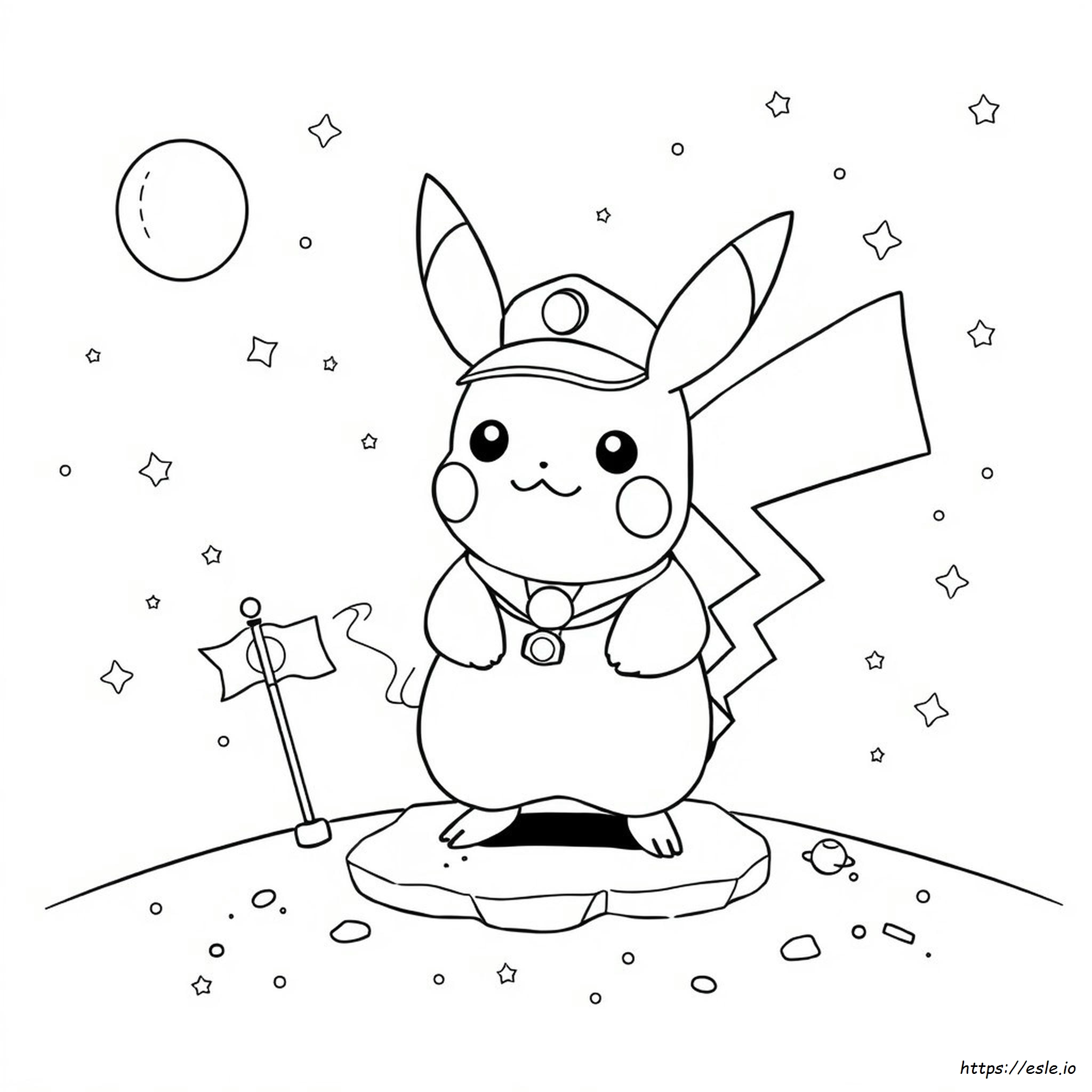 Kapten Pikachu Gambar Mewarnai