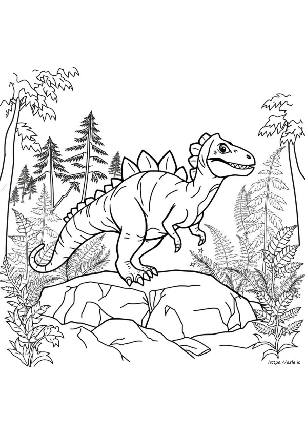 Dilophosaurus Ausmalbild