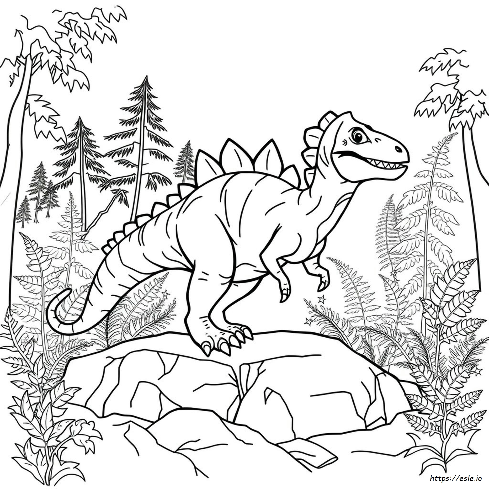 Dilophosaurus Colouring Page