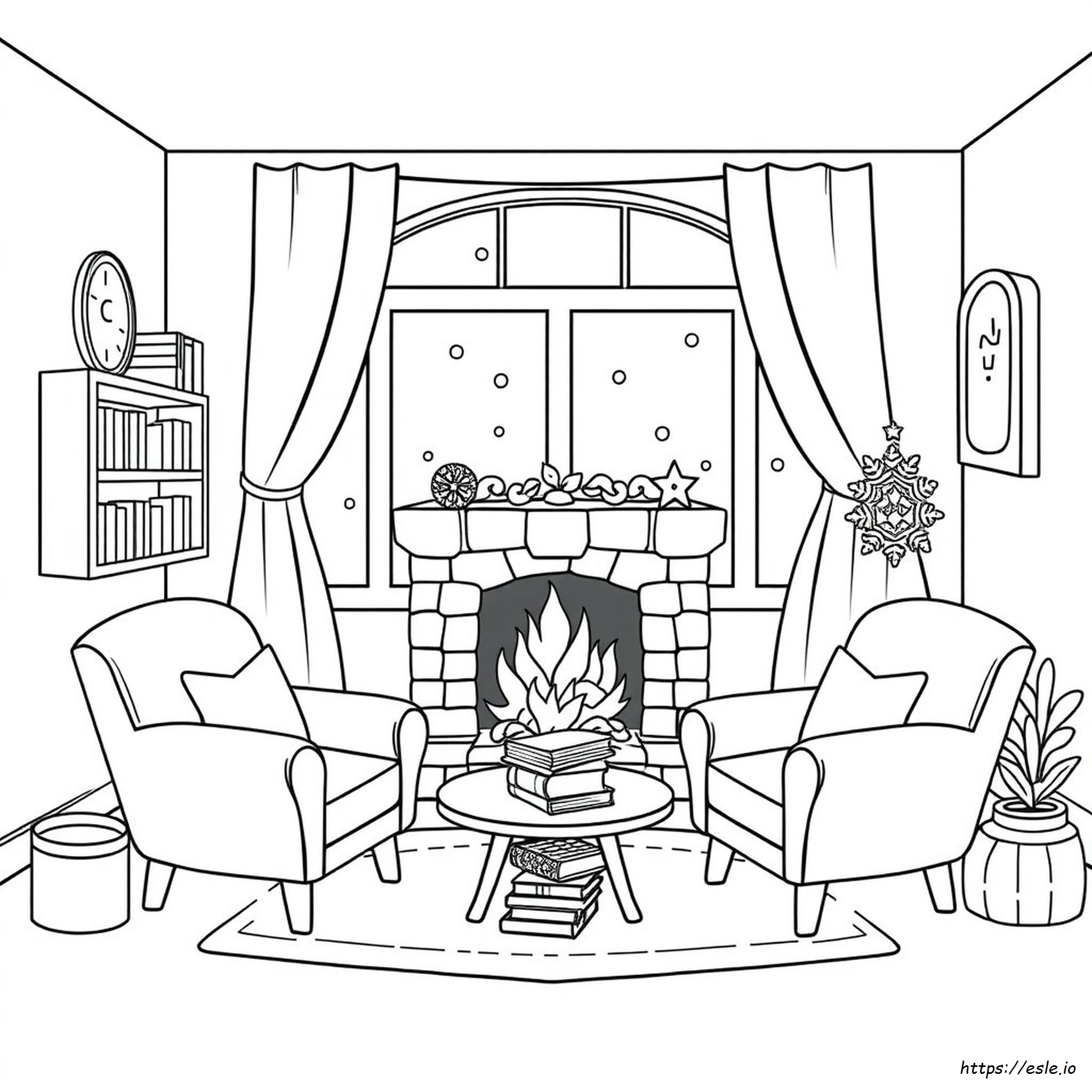 Cozy Room Coloring Pages