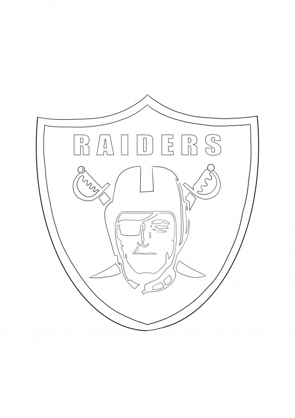 Oakland riders logo free printing and coloring picture