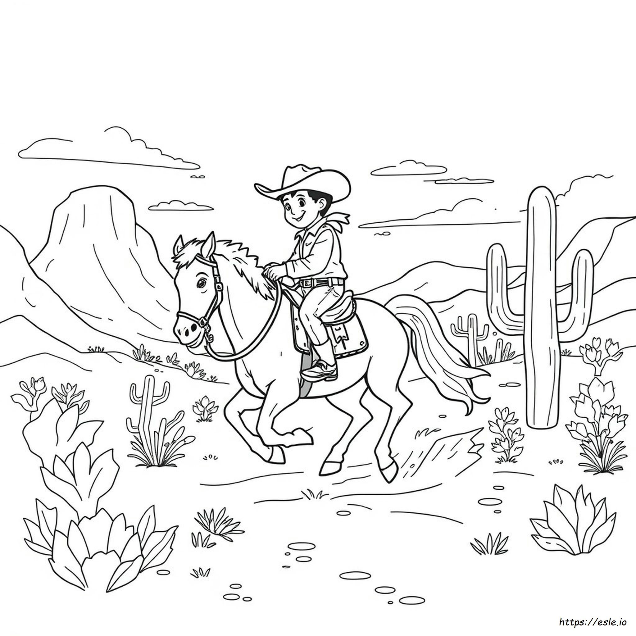 Cowboys Coloring Page - Free Printable PDF