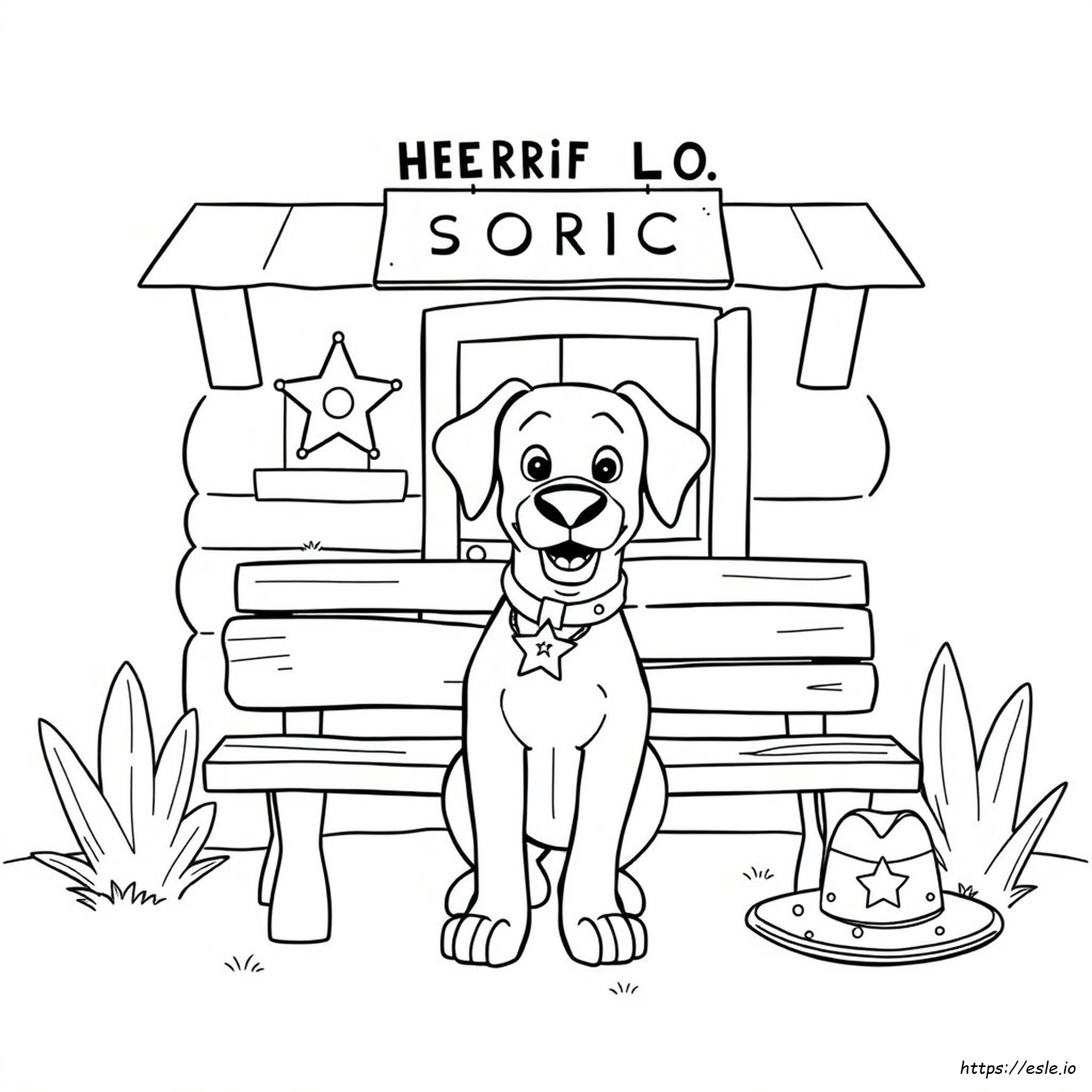 Sheriff Labrador Coloring Pages Printable